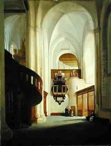 Interior of the St Nicholas Church by Johann Martin Gensler