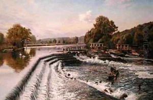 Boulters Weir Old Windsor by Walter H. Goldsmith