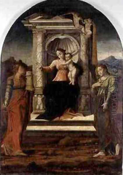 Madonna Enthroned with St Barbara and St Lucia - view 1