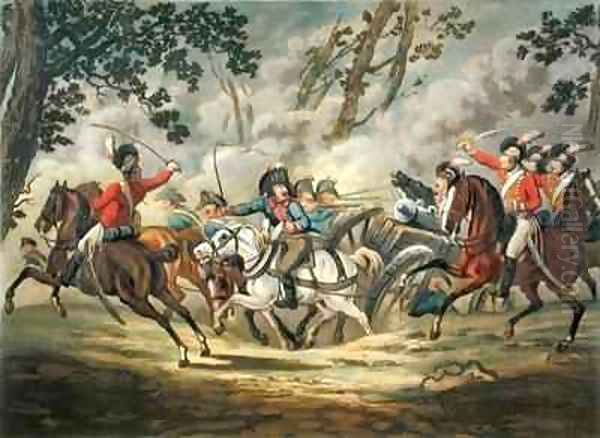 English Light Horse Attacking French Artillery - view 1