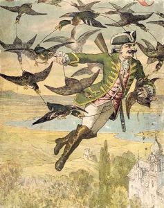 Illustration from The Adventures of Baron Munchausen Leipzig