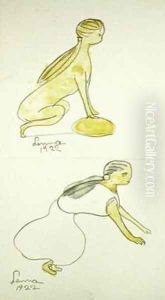 Two studies of a sphinx