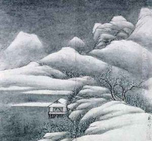 Snow covered landscape from an album of The Four Seasons by Xian Gong