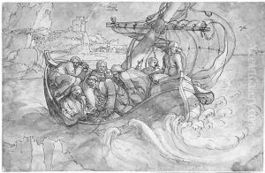 Christ and His Apostles on the Sea of Galilee by Jan Swart Van Groningen