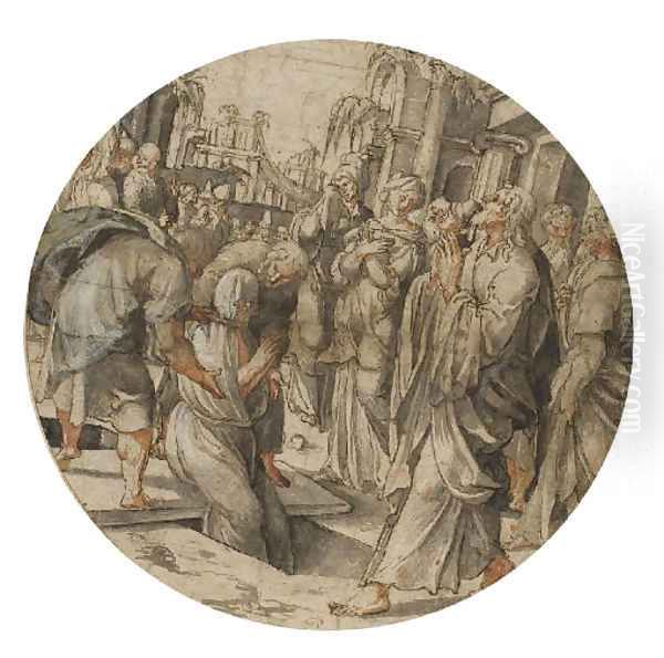 The Raising of Lazarus by Jan Swart Van Groningen
