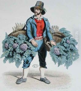 Broccoli seller in Rome by Laurent Francois Guerdet