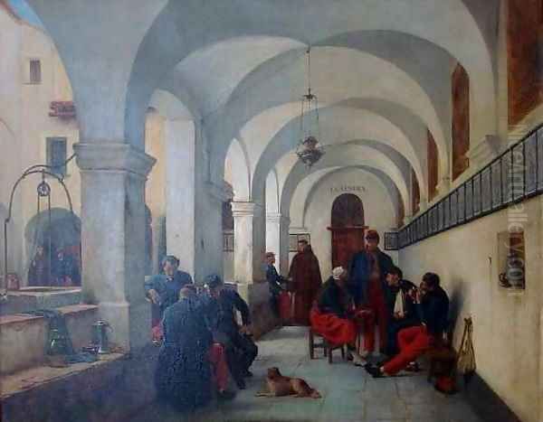 French Soldiers at the Cimiez Monastery - view 1