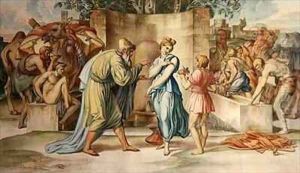 Elisha and Rebecca at the Fountain by Bonaventura Genelli