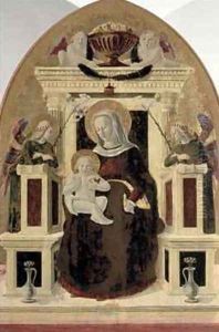 Madonna and Child Enthroned with Angels by Girolamo Giovanni