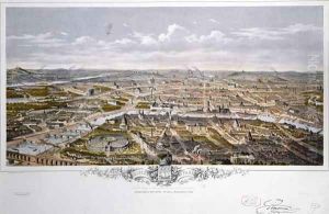 View of Paris from Bois de Boulogne by Hilaire Guesnu