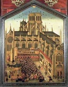 Dr King preaching at Old St Pauls before James I by John Gipkyn