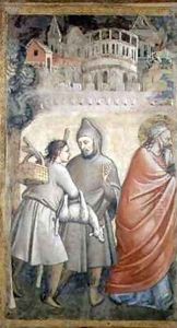 The Meeting at the Golden Gate by Maso di Banco Giottino