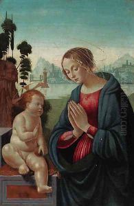 The Madonna adoring the Child by Ghirlandaio Domenico