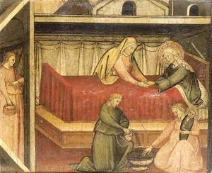 The Nativity of the Virgin by Lorenzo Di Niccolo Gerin
