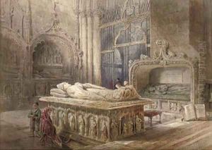 The interior of Burgos Cathedral by Sir Ernest George