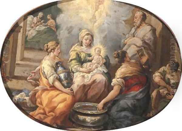 The Holy Family with female attendants - view 1