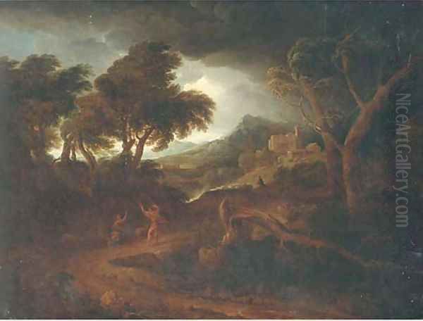 Figures in an Arcadian landscape - view 1