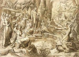 Apollo at the Castilian Spring, attended by the Muses and the Liberal Arts