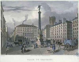 The Place du Chatelet Paris by Gilio, Carlo