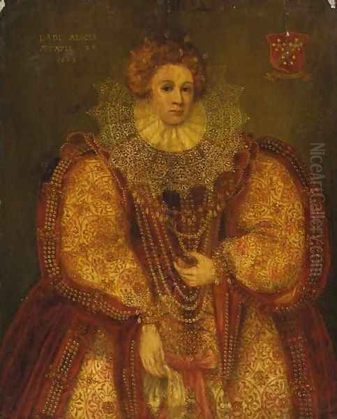 Portrait of a lady, small full-length - view 1