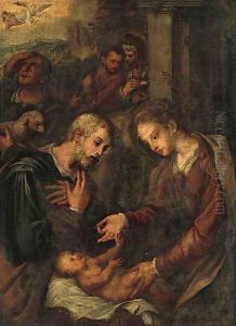 The Nativity by Scipione Pulzone Da Gaeta
