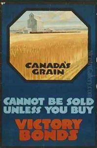 Advertisement for Canadian war bonds by Malcolm Gibson