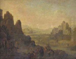 A Rhenish landscape with the vendage A Rhenish landscape with the vendage