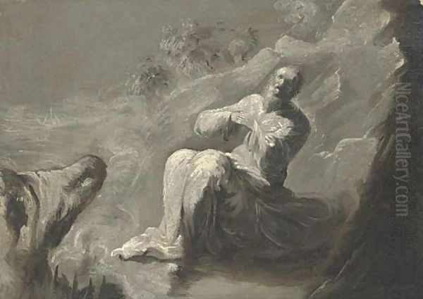 Jonah and the Whale, en grisaille - view 1