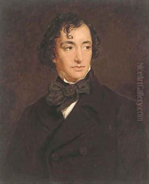 Portrait of Benjamin Disraeli (1804-1881), Earl of Beaconsfield, quarter-length, in a black jacket - view 1