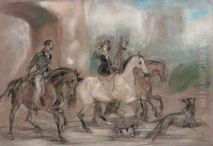 Queen Victoria riding out at Windsor Castle by Sir Francis Grant