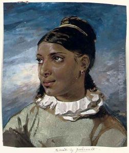 Portrait of a young woman by Theodore Gericault