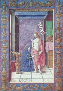 The Apparition of Christ to the Virgin from a Book of Hours by dai Libri Girolamo
