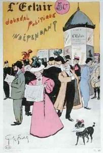 Poster advertising LEclair an independent political newspaper by George-Edward(Teddy)