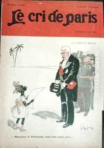 President Alexandre Millerand 1859-1943 and Africa from Le Cri de Paris by George-Edward(Teddy)