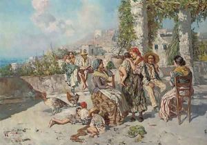 A family gathering, Naples by Giuseppe Giardiello