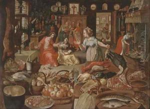 Christ in the House of Martha and Mary by Joos Goeimare