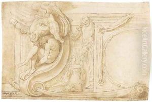 The corner of a classical altar by Lattanzio Gambara