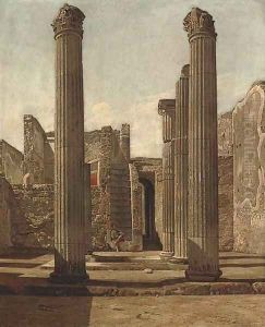 A figure in a classical ruin by Enrico Gaeta