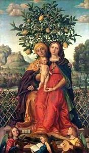 The Virgin and Child with St Anne by Libri Gerolamo dai
