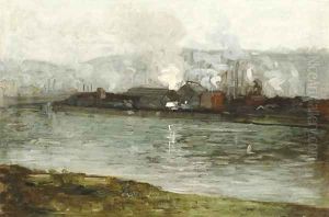 Factory at the River by Aaron Harry Gorson