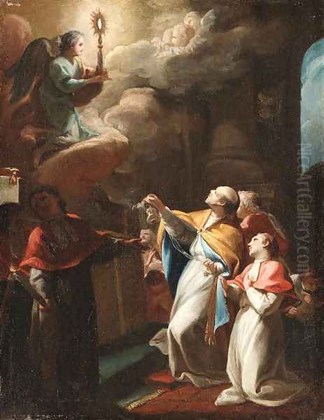 Angel with a Monstrance appearing to a Saint - view 1