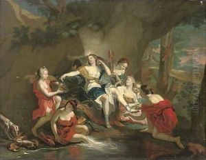 Diana and her Nymphs by Sebastien Leclerc, Called Leclerc Des Gobelins