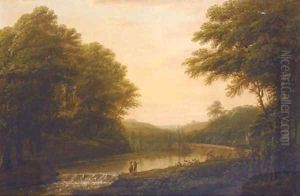 Figures in the grounds of Hestercombe, Somerset by Edmund Garvey