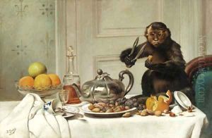 A mischiveous monkey A mischiveous monkey