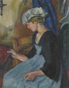 Jeune fille au foulard rouge