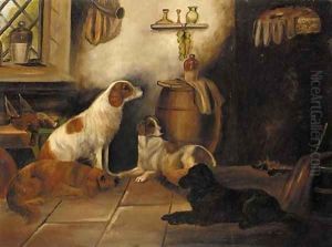 Setters in a larder by John Gifford