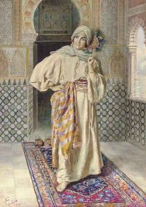 An Oriental Lady with a Fan