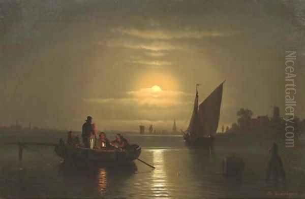 Fishing by moonlight - view 1