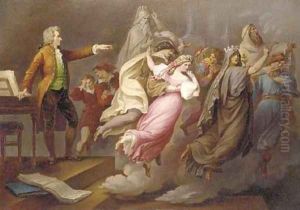 Mozart directing imaginary actors from the operas Mozart directing imaginary actors from the operas