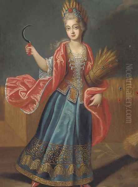Portrait of a lady, full-length, as Ceres - view 1